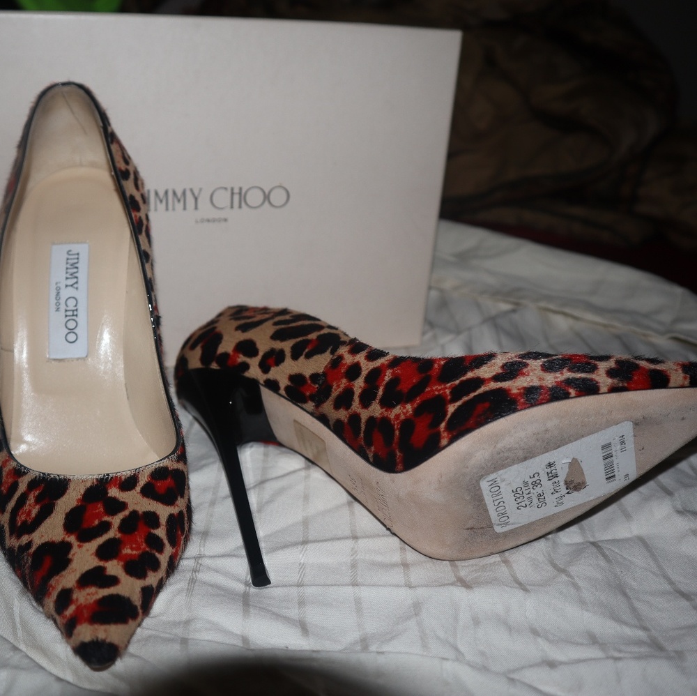 Anouk lop leopard  red jimmy choo - Picture 4 of 5